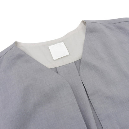 Women's Gray Poly-Linen Slit Kaftan Dress Size 4