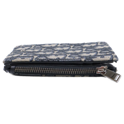 DIOR Dior [Excellent Condition] 2025 Model 2ESBC319YSE_H05E Vertical Compact Card Holder Dior Oblique Jacquard Bifold Wallet (with coin purse)