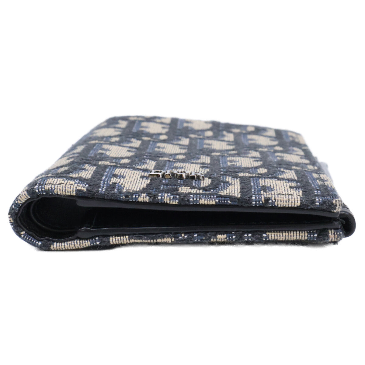 DIOR Dior [Excellent Condition] 2025 Model 2ESBC319YSE_H05E Vertical Compact Card Holder Dior Oblique Jacquard Bifold Wallet (with coin purse)