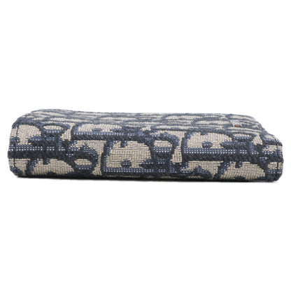 DIOR Dior [Excellent Condition] 2025 Model 2ESBC319YSE_H05E Vertical Compact Card Holder Dior Oblique Jacquard Bifold Wallet (with coin purse)