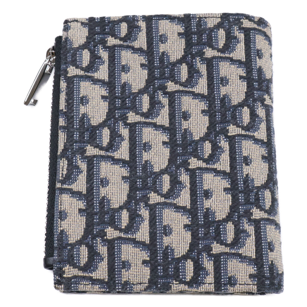 DIOR Dior [Excellent Condition] 2025 Model 2ESBC319YSE_H05E Vertical Compact Card Holder Dior Oblique Jacquard Bifold Wallet (with coin purse)
