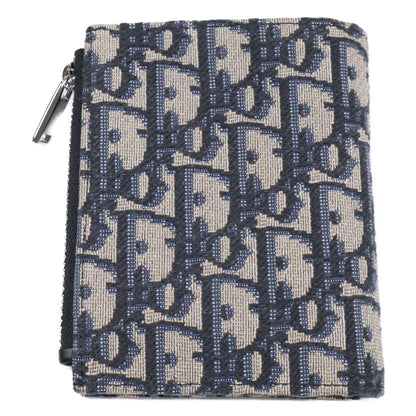 DIOR Dior [Excellent Condition] 2025 Model 2ESBC319YSE_H05E Vertical Compact Card Holder Dior Oblique Jacquard Bifold Wallet (with coin purse)