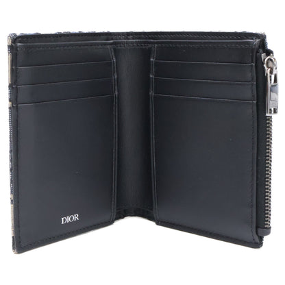 DIOR Dior [Excellent Condition] 2025 Model 2ESBC319YSE_H05E Vertical Compact Card Holder Dior Oblique Jacquard Bifold Wallet (with coin purse)