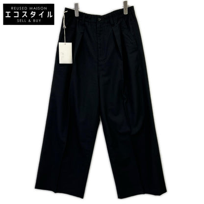 ANCELLM アンセルム ANC-PT86-B ブラック WOOL CALMSSKIN TUCK EASY SLACKS ボトムス