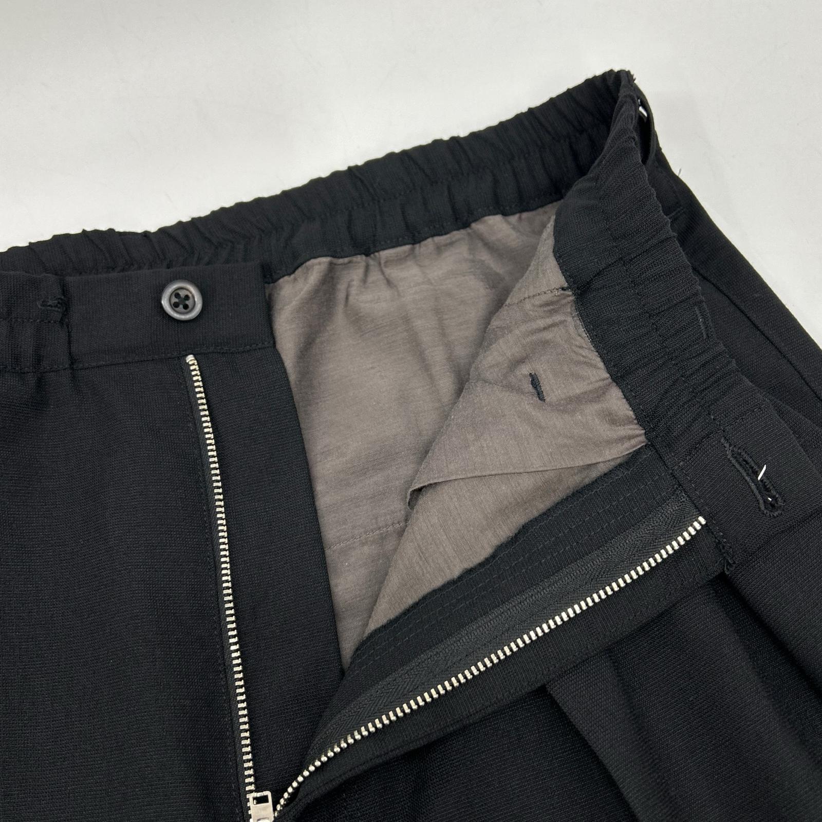 ANCELLM アンセルム ANC-PT86-B ブラック WOOL CALMSSKIN TUCK EASY SLACKS ボトムス