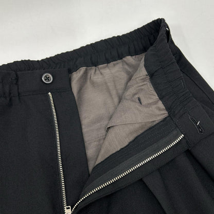ANCELLM アンセルム ANC-PT86-B ブラック WOOL CALMSSKIN TUCK EASY SLACKS ボトムス