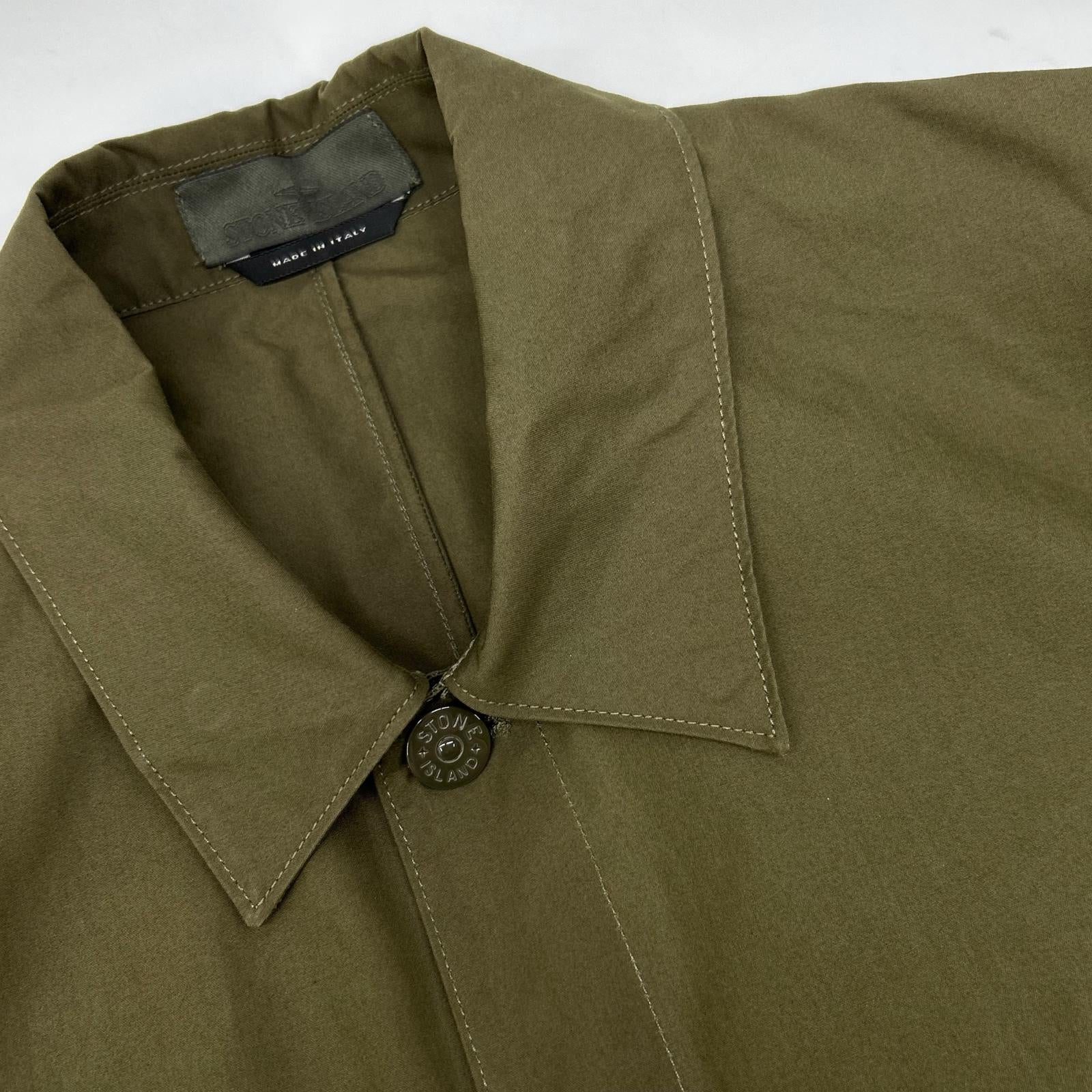 STONE ISLAND STONE ISLAND 23SS 7815437F1 GHOST PIECE 卡其色标志纽扣 O-VENTILE 凡戴尔棉夹克 夹克