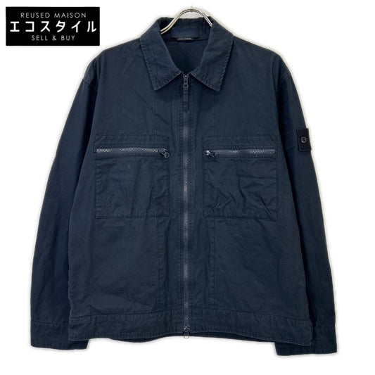 STONE ISLAND 石岛 24SS 8015432F1 GHOST PIECE 海军蓝 WEATHERPROOF COTTON CANVAS/防水棉帆布夹克 夹克