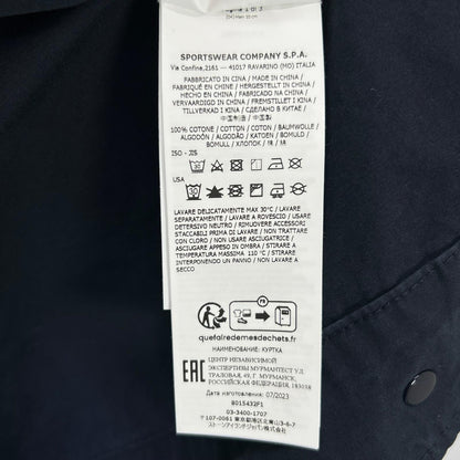 STONE ISLAND ストーンアイランド 24SS 8015432F1 GHOST PIECE ネイビー WEATHERPROOF COTTON CANVAS/ウォータープルーフコットンキャンバスジャケット ジャケット