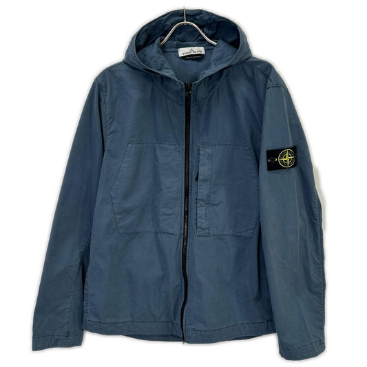 STONE ISLAND ストーンアイランド 23SS 781543310 ブルー コンパスパッチ ガーメントダイ スーピマコットンストレッチツイルフーデッドブルゾン ジャケット