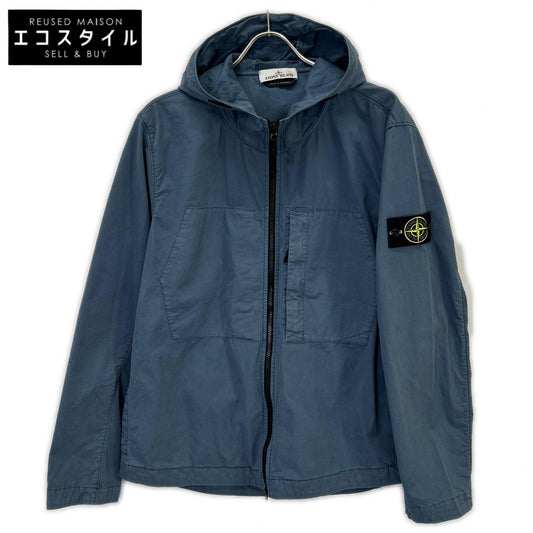 STONE ISLAND ストーンアイランド 23SS 781543310 ブルー コンパスパッチ ガーメントダイ スーピマコットンストレッチツイルフーデッドブルゾン ジャケット