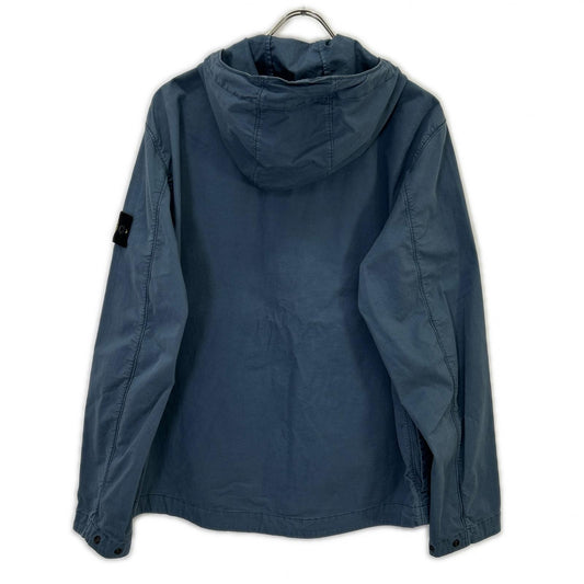 STONE ISLAND ストーンアイランド 23SS 781543310 ブルー コンパスパッチ ガーメントダイ スーピマコットンストレッチツイルフーデッドブルゾン ジャケット