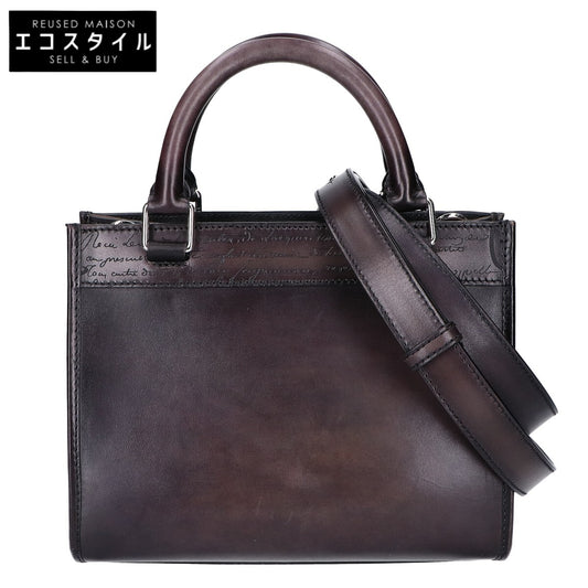 Berluti Ulysse Gulliver Calligraphy Venezia Calf Leather 2WAY Handbag Shoulder Bag, 2024 Model