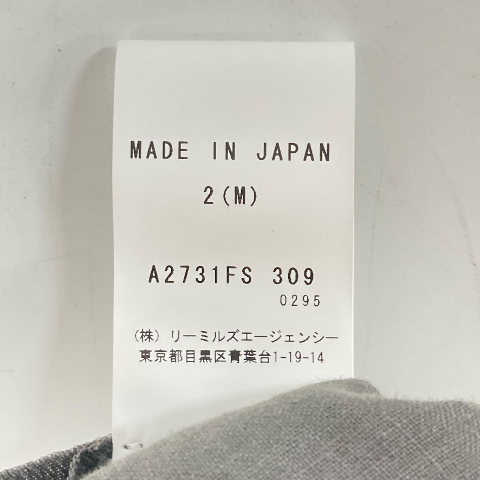 JOHN SMEDLEY ジョンスメドレー A2731FS 309 グレー リネン100 ランダムタック ベルテッドフレアロングスカート スカート