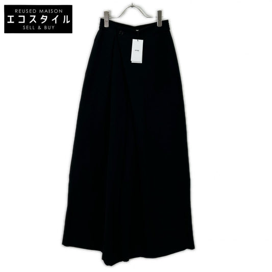 HYKE ハイク 25SS 251-13344 ブラック アセテート TA/P WIDE LEG PANTS ボトムス