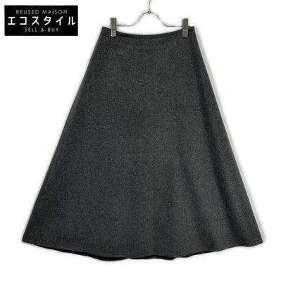 EVERY DAY I LIKE 23-060-520-8050 Gray Wool x Cashmere Flared Long Skirt Skirt 36