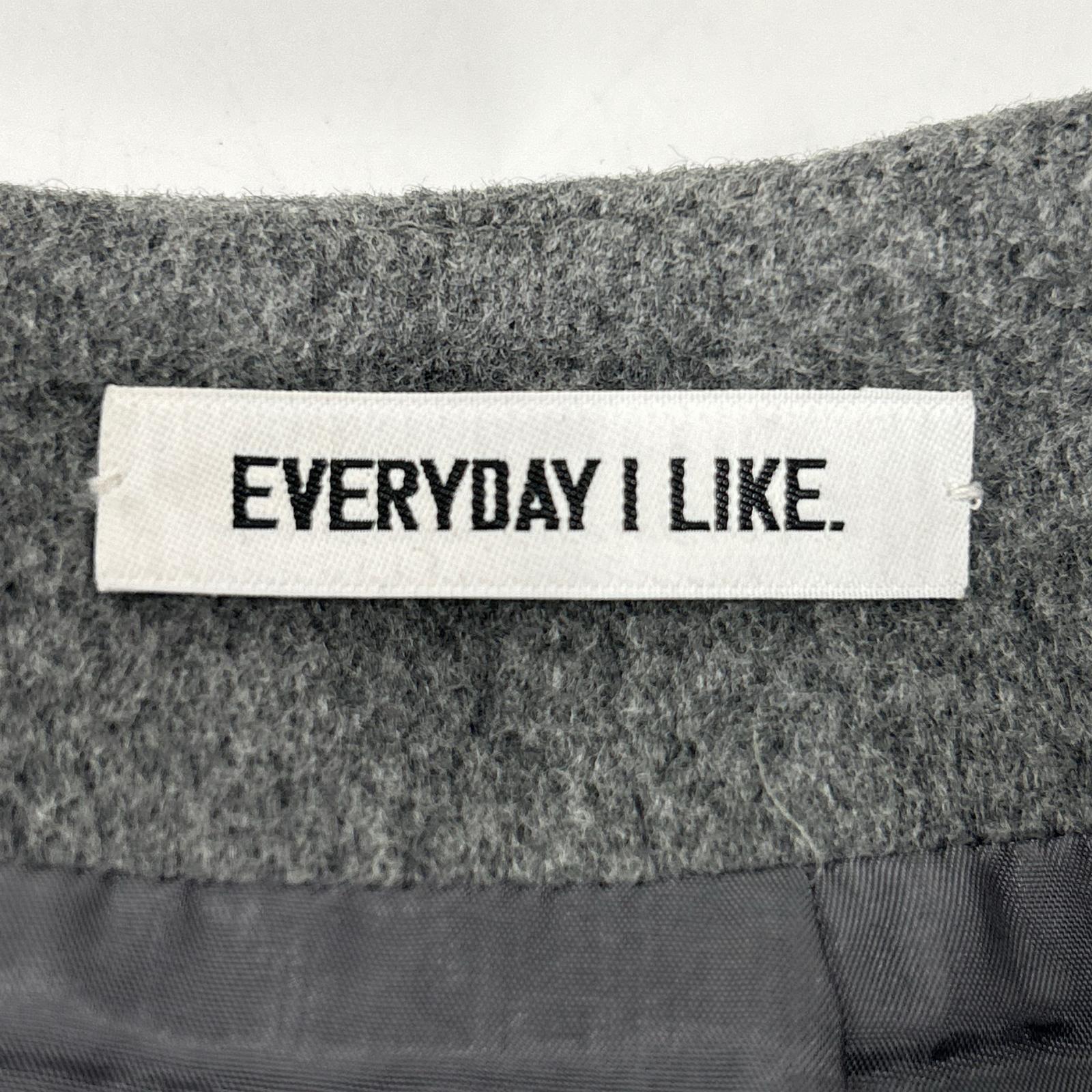 EVERY DAY I LIKE 23-060-520-8050 Gray Wool x Cashmere Flared Long Skirt Skirt 36