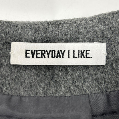 EVERY DAY I LIKE 23-060-520-8050 Gray Wool x Cashmere Flared Long Skirt Skirt 36