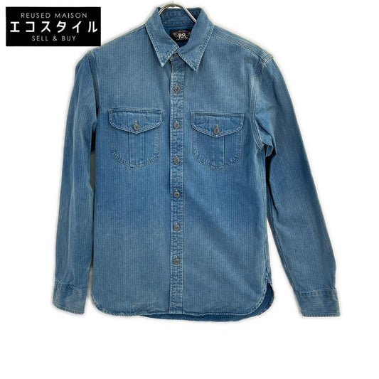 RRL ダブルアールエル 782913172001 コットン ロングスリーブストライプデニムシャツ トップス