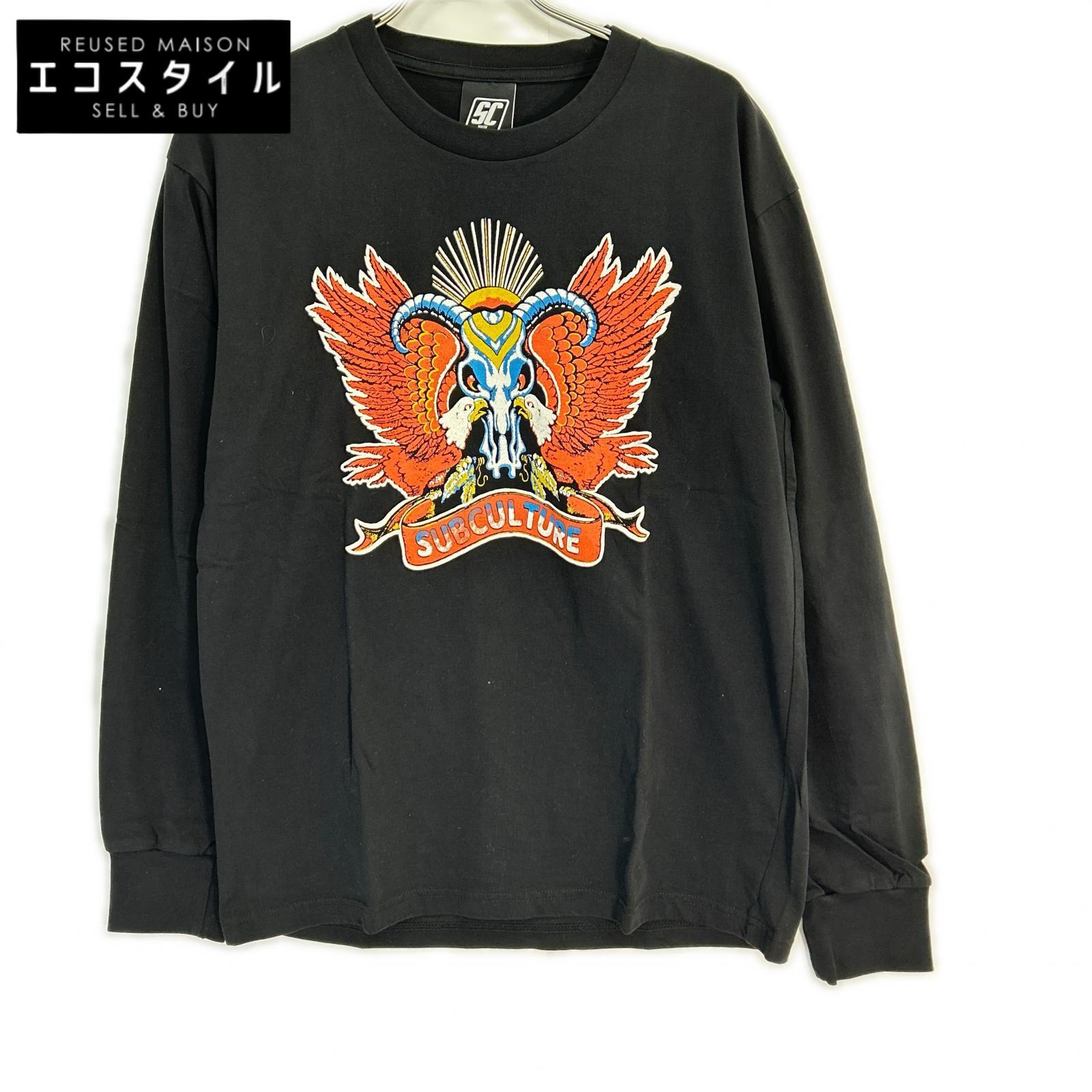 SC Subculture SCLT-A2203 棉质 EAGLEHORN 长袖 T 恤 上衣