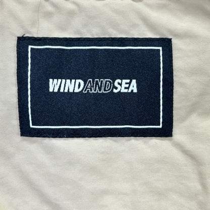 WIND AND SEA ウィンダンシー WDS-0-PMT-24-Q1-JK-02 ﾍﾞｰｼﾞｭ SEA刺繍 ｼﾞｯﾌﾟｱｯﾌﾟﾌﾘｰｽｼﾞｬｹｯﾄ ジャケット S