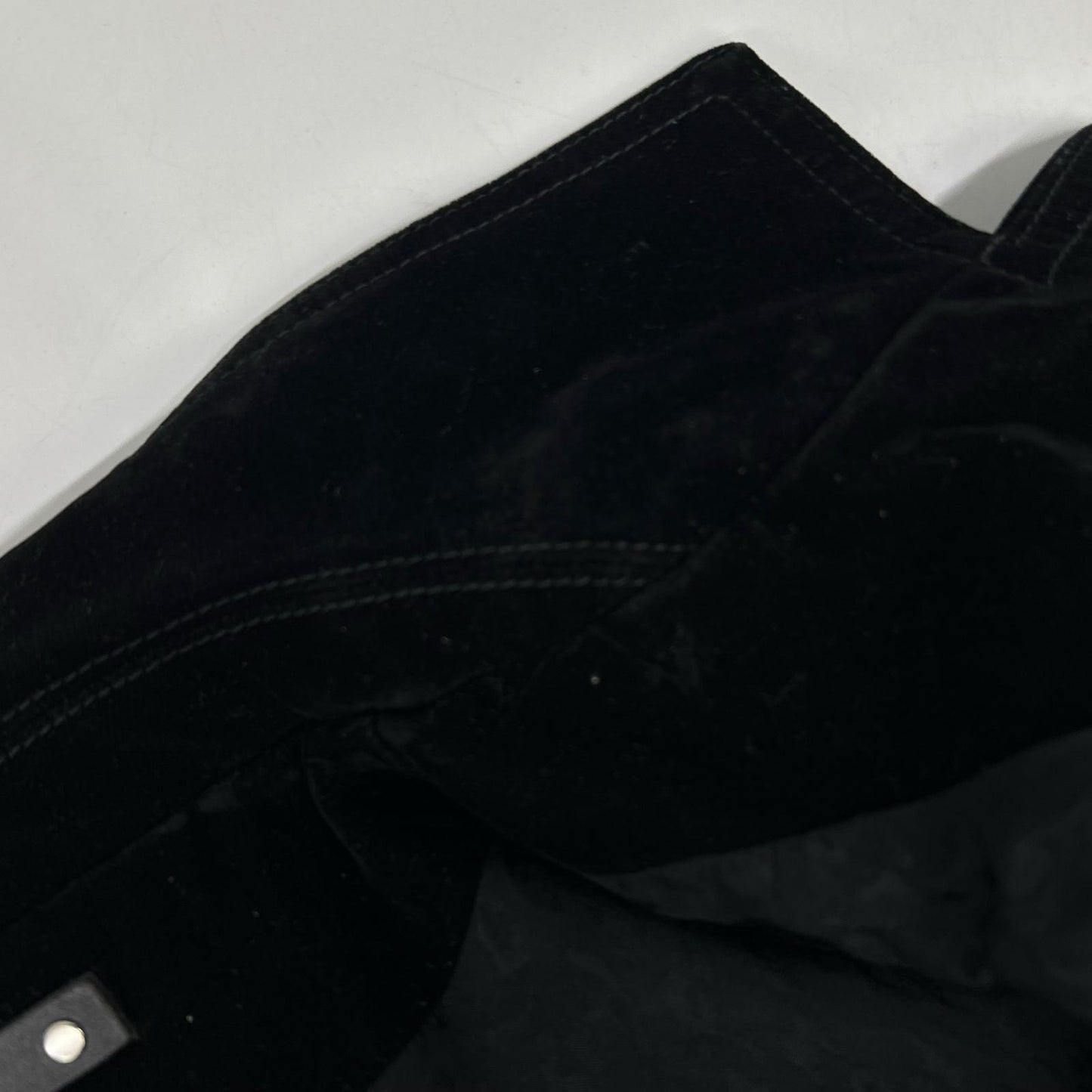 MINEDENIM 24AW 2410-8002-99-022 Black Cotton Blend 4B Velvet Denim Trucker Jacket