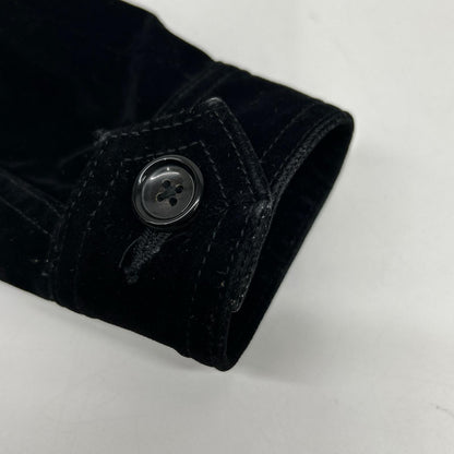 MINEDENIM 24AW 2410-8002-99-022 Black Cotton Blend 4B Velvet Denim Trucker Jacket