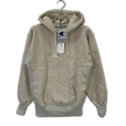 Champion C3-Q131 TRUE TO ARCHIVES Silver Gray Reverse Weave After Hooded Sweatshirt Top
