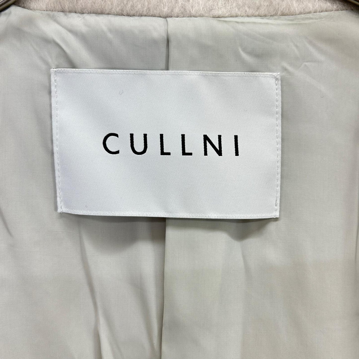 CULLNI クルニ 24-AW-047C ホワイト Moheir Mix Shaggy Tailored Half Coat コート