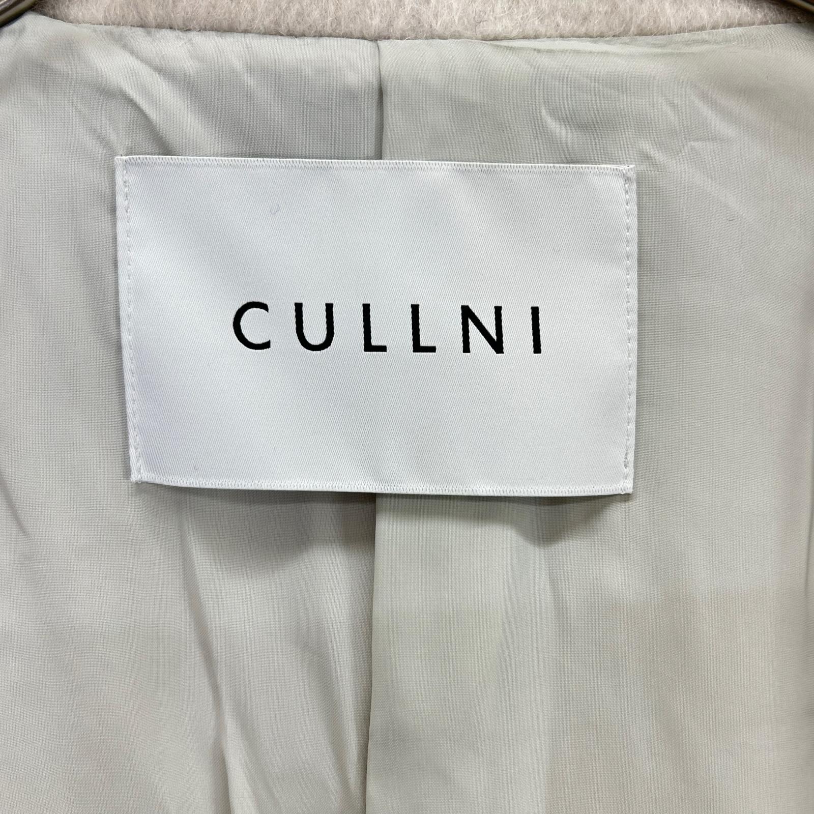 CULLNI クルニ 24-AW-047C ホワイト Moheir Mix Shaggy Tailored Half Coat コート