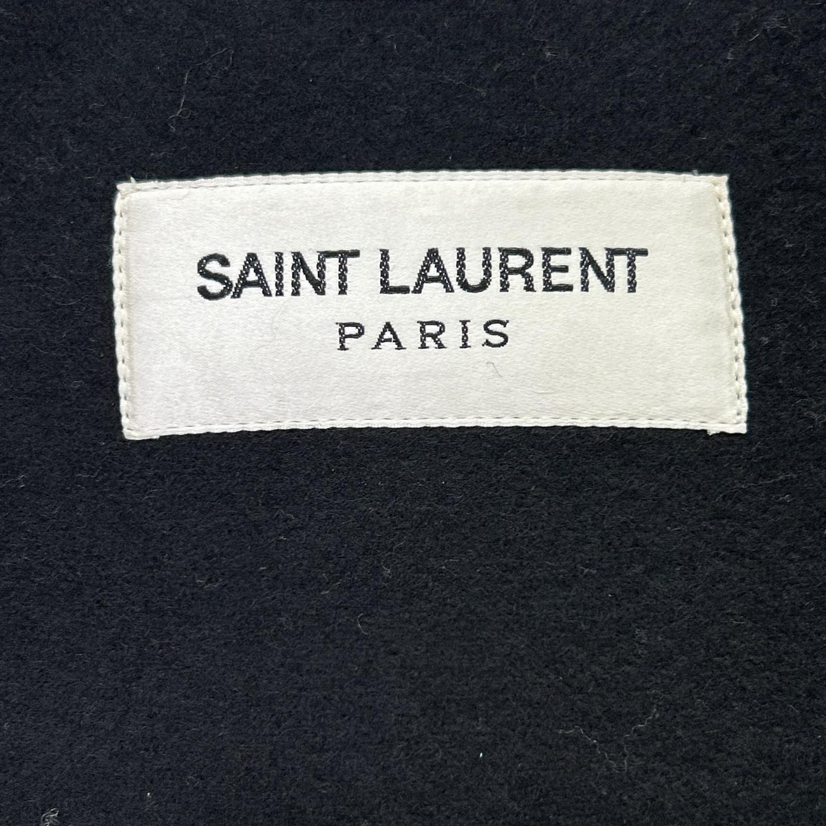 SAINT LAURENT PARIS 16AW 376281 Hedi-era black wool melton duffle coat coat