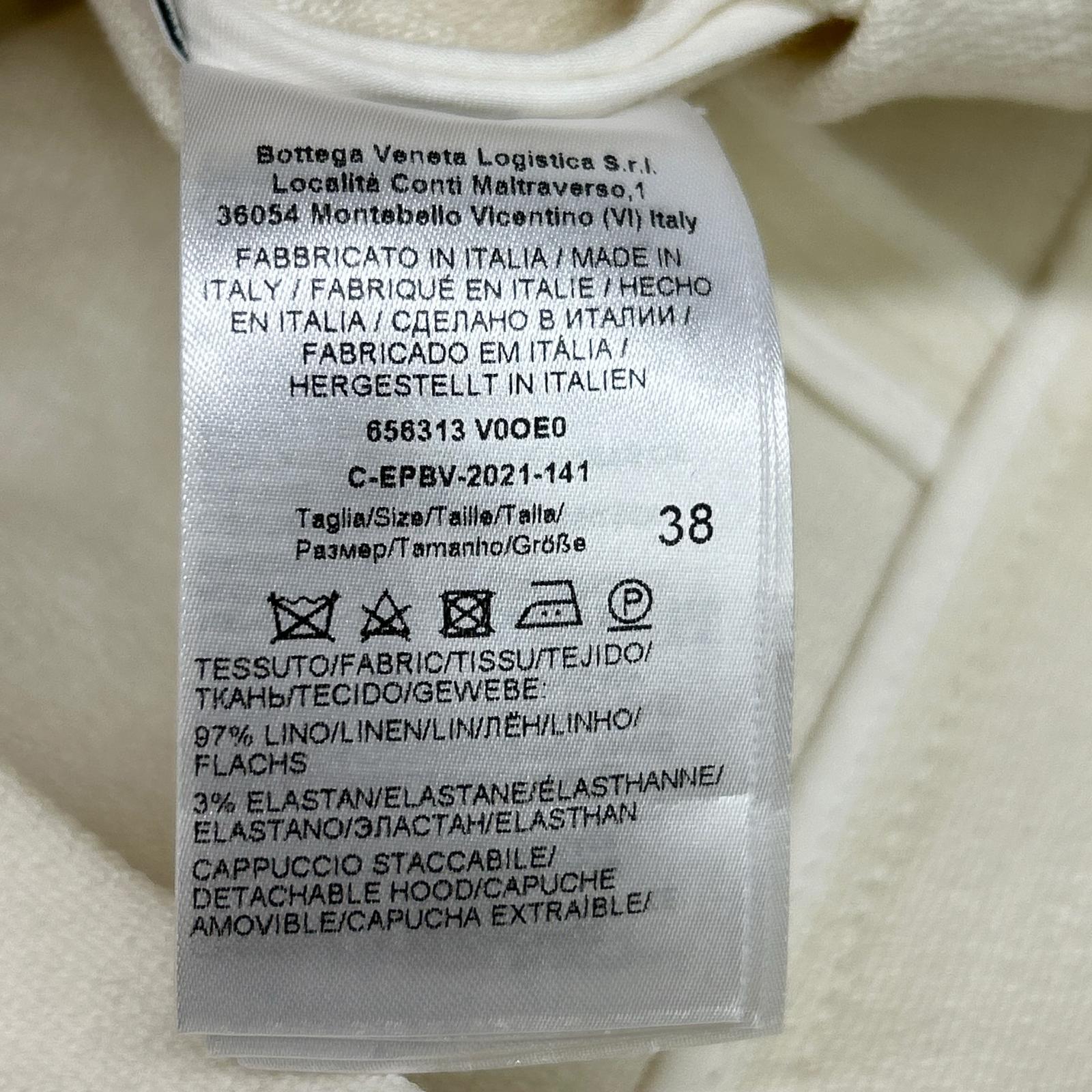 BOTTEGA VENETA 葆蝶家 白色亚麻混纺半拉链网眼针织连衣裙 连衣裙
