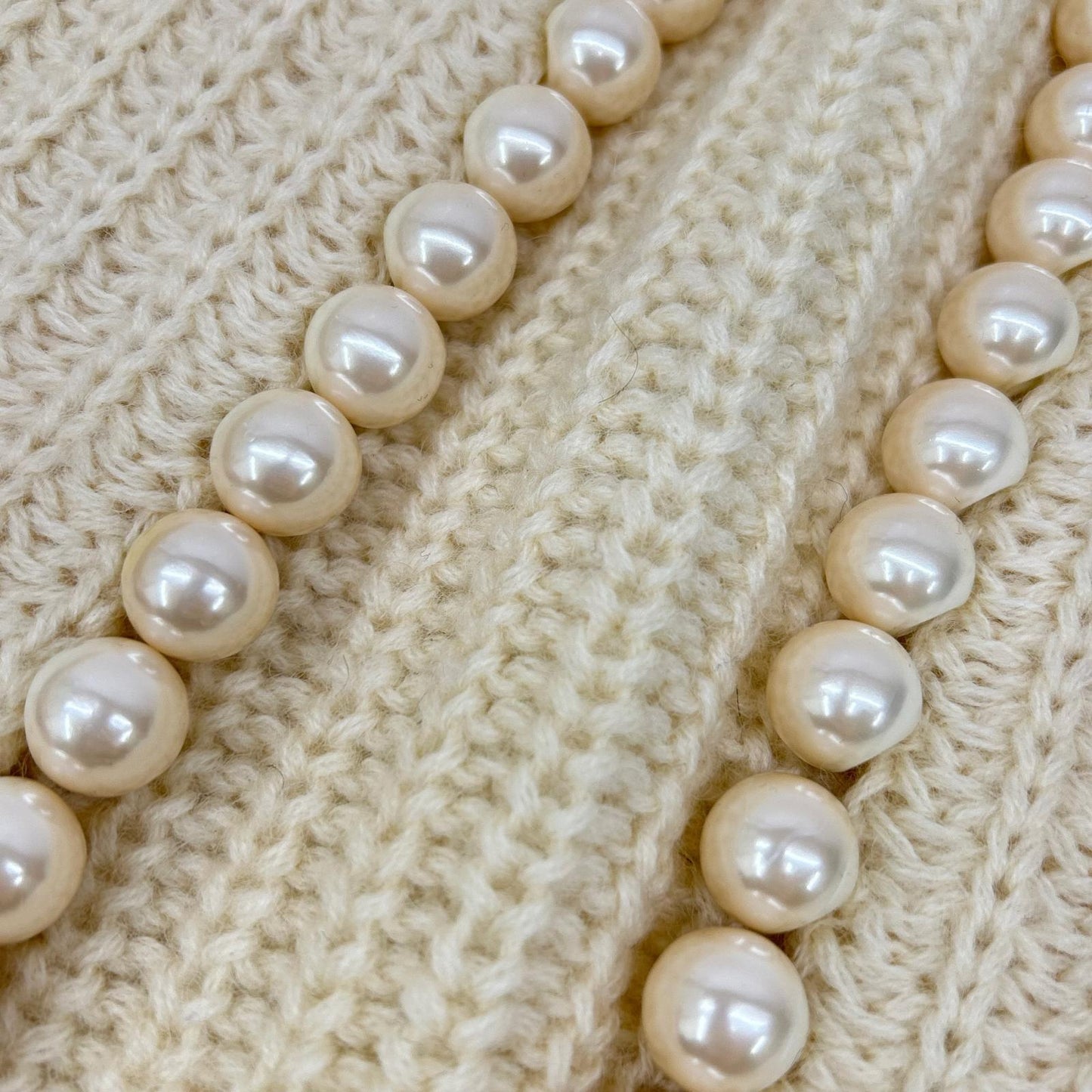MADISONBLUE MB214-8027 Beige Wool Distressed Buttonless Pearl Knit Cardigan Top