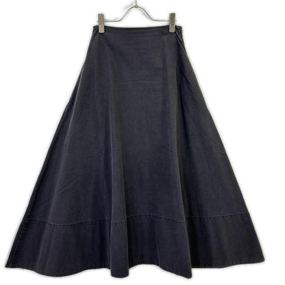 MADISON BLUE MB174-6712 Gray Cotton BACK SATIN MAXI FLARE SKIRT