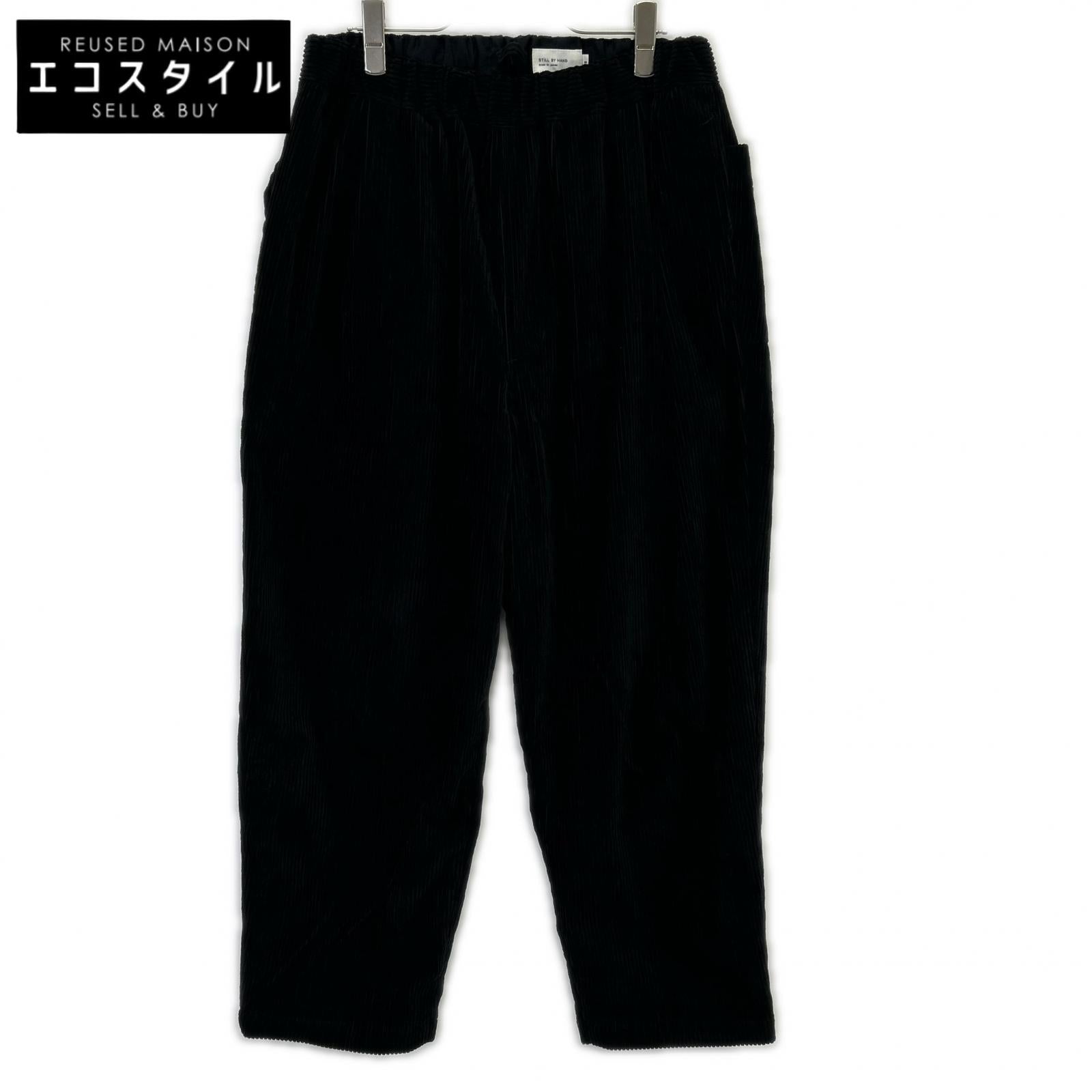 STILL BY HAND スティルバイハンド PT05234 ブラック コーデュロイイージーパンツ ボトムス