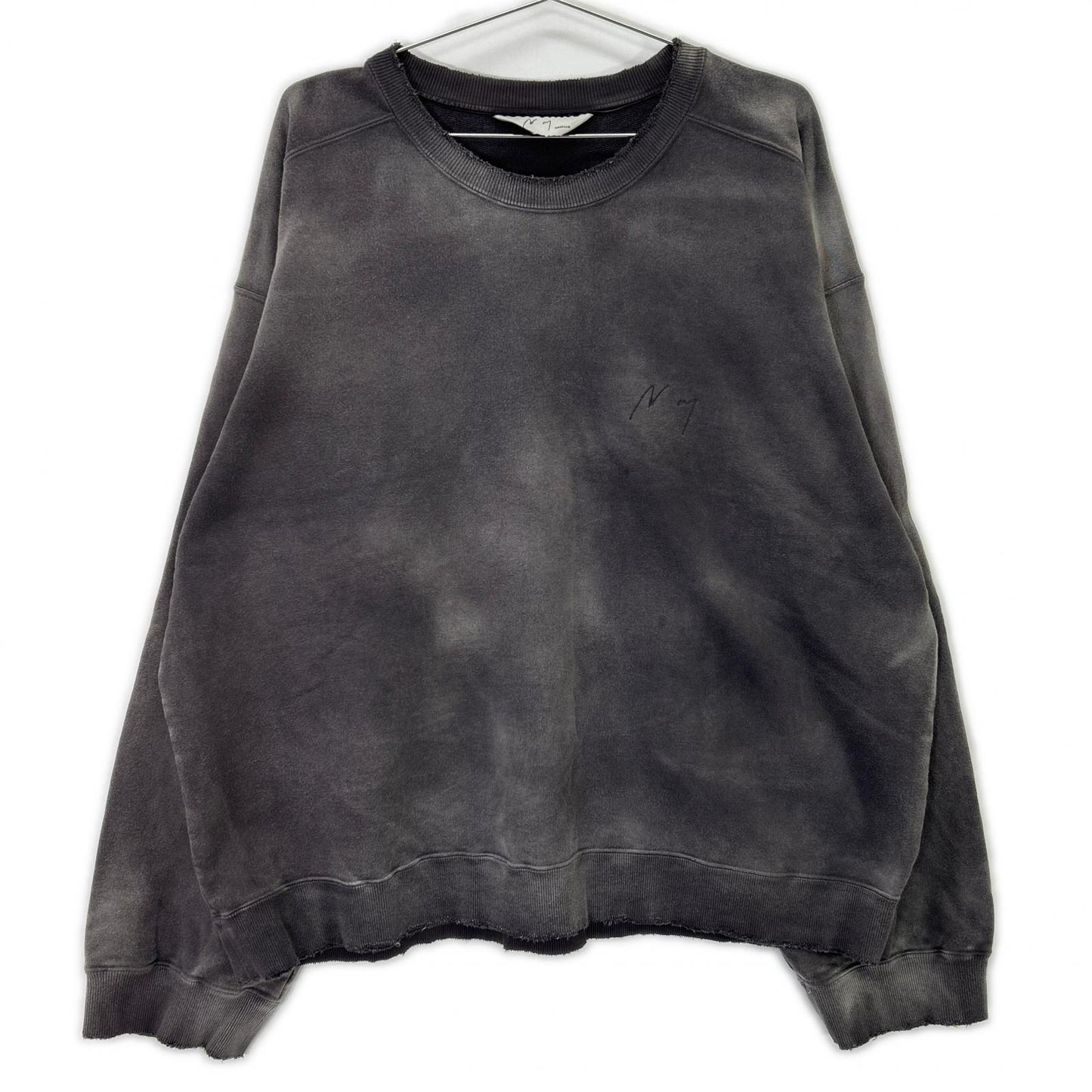 ANCELLM アンセルム ANC-CT114 ダークプラム/D.PLUM UNEVENNESS SWEAT SHIRT 染色グラデーションスウェット トップス