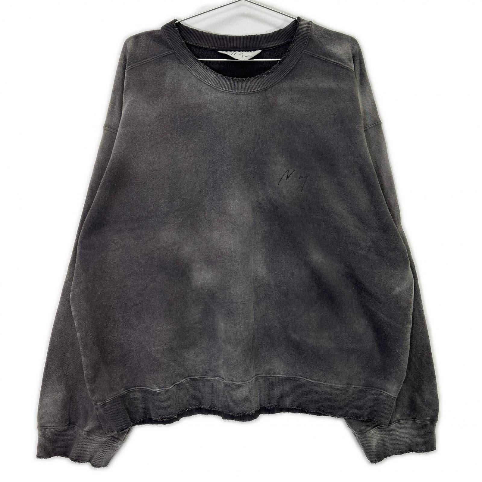 ANCELLM アンセルム ANC-CT114 ダークプラム/D.PLUM UNEVENNESS SWEAT SHIRT 染色グラデーションスウェット トップス