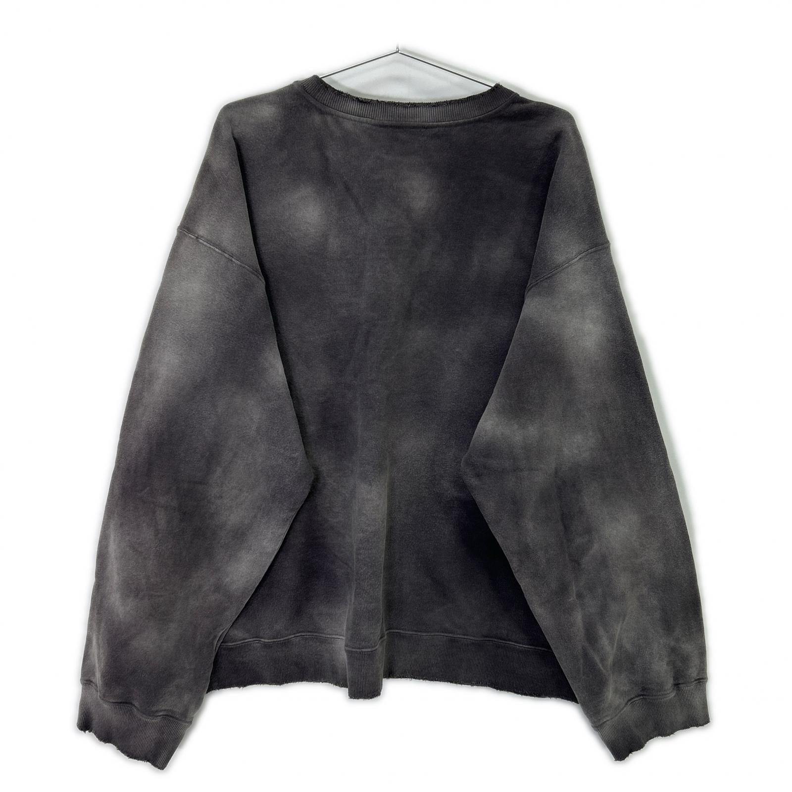 ANCELLM アンセルム ANC-CT114 ダークプラム/D.PLUM UNEVENNESS SWEAT SHIRT 染色グラデーションスウェット トップス