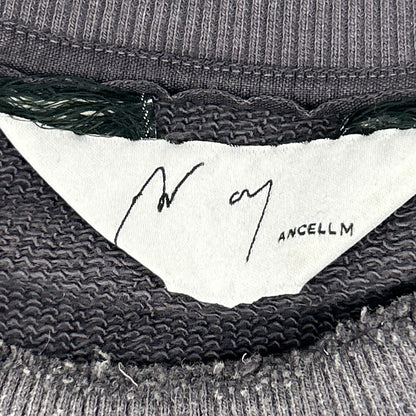 ANCELLM アンセルム ANC-CT114 ダークプラム/D.PLUM UNEVENNESS SWEAT SHIRT 染色グラデーションスウェット トップス