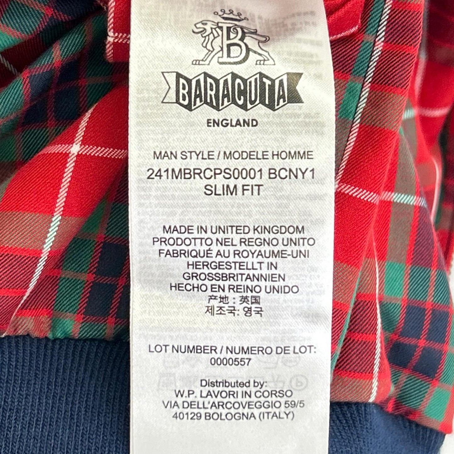 BARACUTA 241MBRCPS0001 Made in UK Navy Slim Fit G9 Swingtop Harrington Jacket