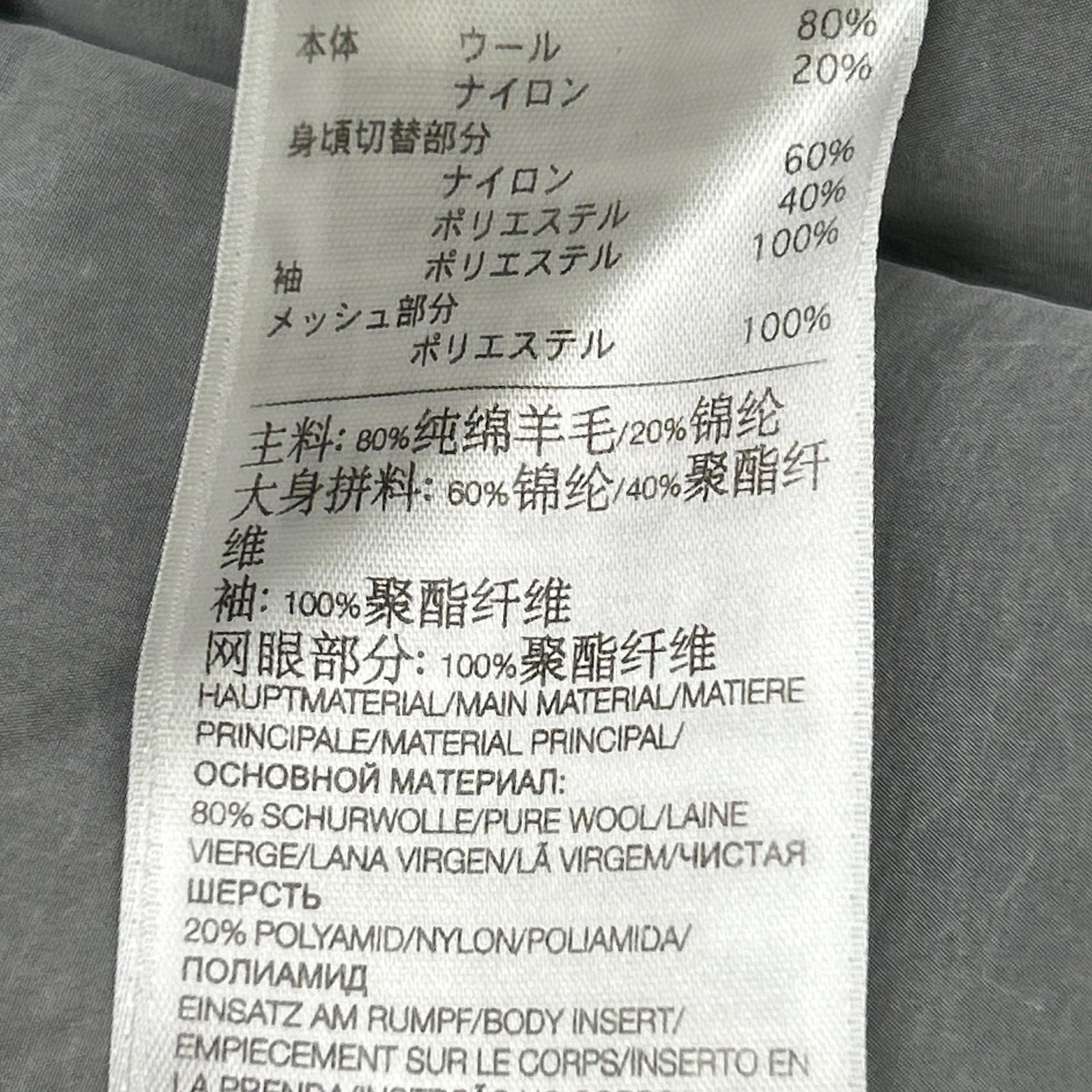 Y-3 GK4388 Grey CH1 Wool Flannel Asymmetrical Long Coat XS