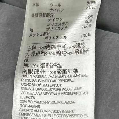 Y-3 GK4388 Grey CH1 Wool Flannel Asymmetrical Long Coat XS