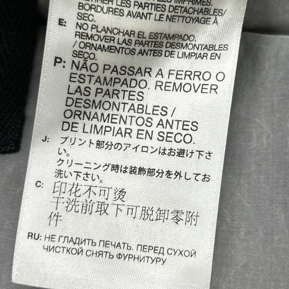 Y-3 GK4388 Grey CH1 Wool Flannel Asymmetrical Long Coat XS