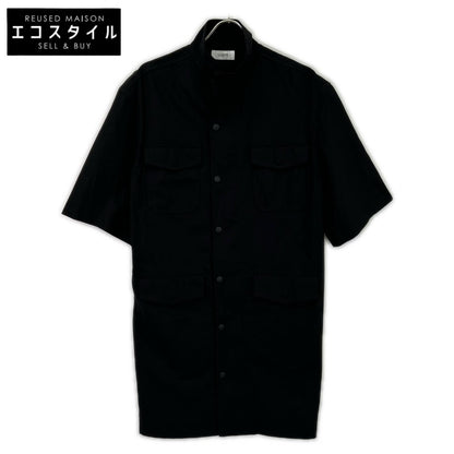 【SALE】 LOEFF ロエフ ブラック コットンギャバジン M-65 ショートスリーブドレス ワンピース
