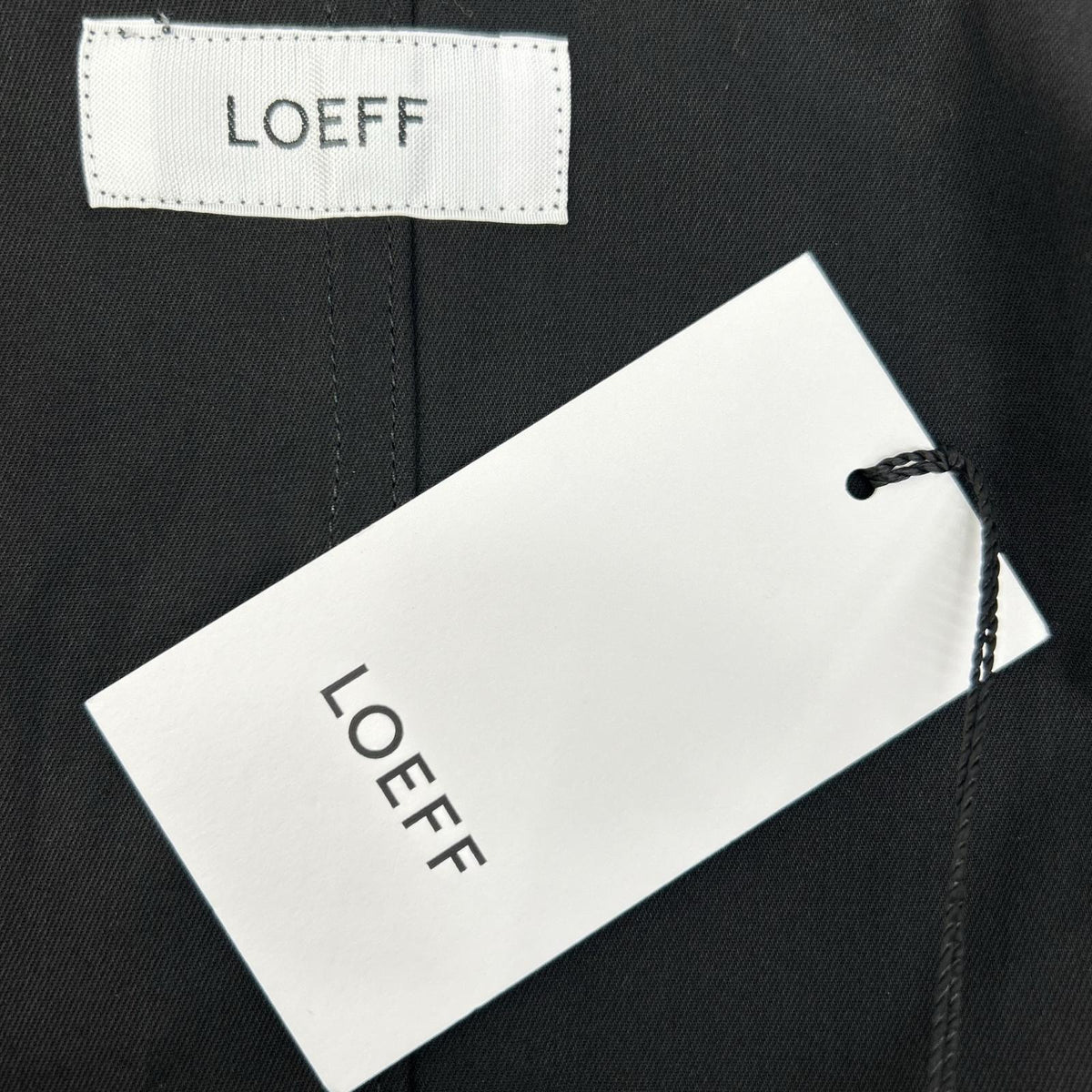 【SALE】 LOEFF ロエフ ブラック コットンギャバジン M-65 ショートスリーブドレス ワンピース