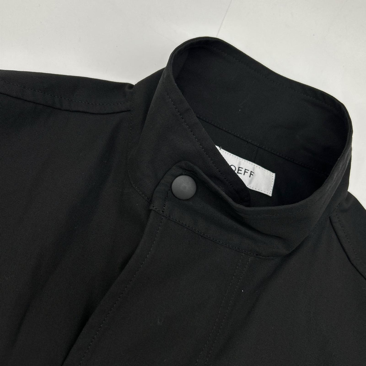 【SALE】 LOEFF ロエフ ブラック コットンギャバジン M-65 ショートスリーブドレス ワンピース