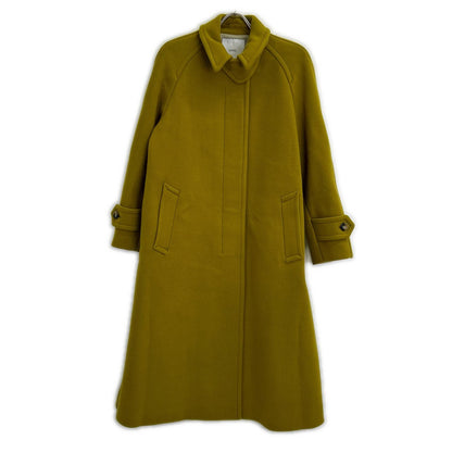 UN3D. Unthreed 522060000601 Mustard Wool Stand Collar Coat Coat 36