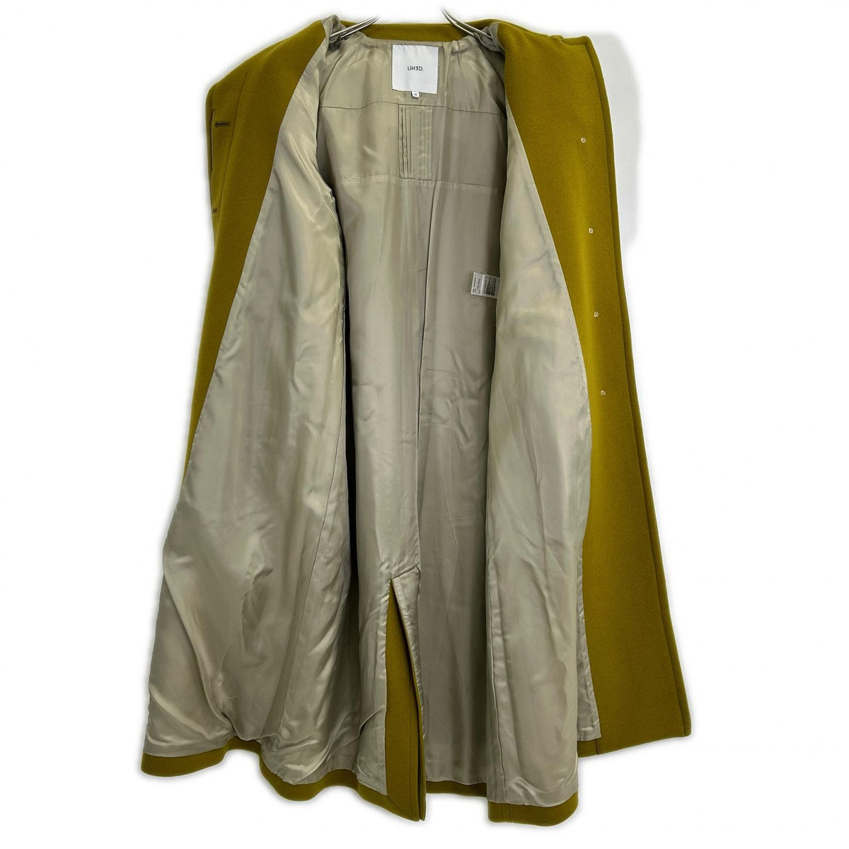 UN3D UN3D 522060000601 mustard wool stand-collar coat coat