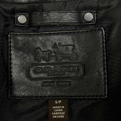 COACH コーチ ブラック シープスキン シングルライダース ジャケット ジャケット