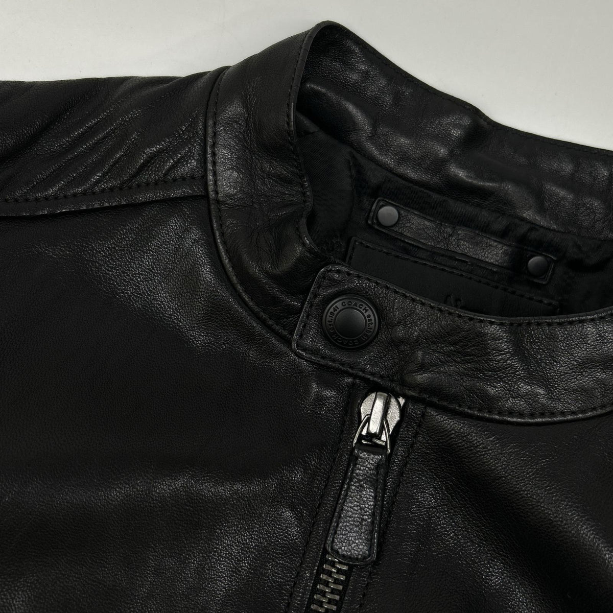 COACH コーチ ブラック シープスキン シングルライダース ジャケット ジャケット